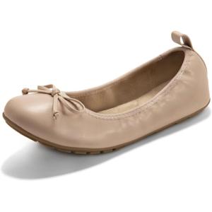 imageATHMILE Ballet Flats Shoes for Women Foldable Womens Flats Comfortable Dressy Bow Round Toe Ballerina Flats for Casual Work Office WeddingNude