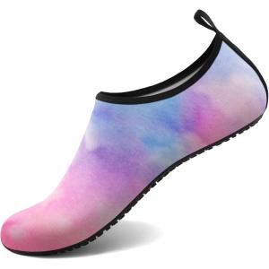 imageATHMILE Water Shoes for Women Men Barefoot QuickDry Aqua Socks for Beach Swim Pool River Yoga Lake Surf Sport Shoes Cruise Essentials Swimming SizeColorful Cloud Symphony