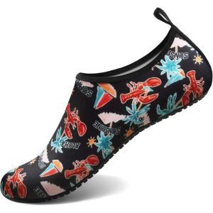 imageATHMILE Water Shoes for Women Men Barefoot QuickDry Aqua Socks for Beach Swim Pool River Yoga Lake Surf Sport Shoes Cruise Essentials Swimming SizeColorful Lobster