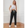 imageATHMILE Baggy Sweatpants for Women with PocketsLounge Womens Pajams PantsWomens Running Joggers Fall Clothes Outfits 2025Black