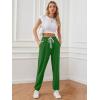 imageATHMILE Baggy Sweatpants for Women with PocketsLounge Womens Pajams PantsWomens Running Joggers Fall Clothes Outfits 2025Grass Green