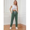 imageATHMILE Baggy Sweatpants for Women with PocketsLounge Womens Pajams PantsWomens Running Joggers Fall Clothes Outfits 2025Green