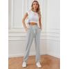 imageATHMILE Baggy Sweatpants for Women with PocketsLounge Womens Pajams PantsWomens Running Joggers Fall Clothes Outfits 2025Grey