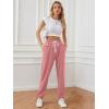 imageATHMILE Baggy Sweatpants for Women with PocketsLounge Womens Pajams PantsWomens Running Joggers Fall Clothes Outfits 2025Light Pink