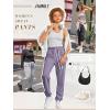 imageATHMILE Baggy Sweatpants for Women with PocketsLounge Womens Pajams PantsWomens Running Joggers Fall Clothes Outfits 2025Light Purple