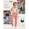 imageATHMILE Baggy Sweatpants for Women with PocketsLounge Womens Pajams PantsWomens Running Joggers Fall Clothes Outfits 2025Orange Pink