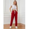 imageATHMILE Baggy Sweatpants for Women with PocketsLounge Womens Pajams PantsWomens Running Joggers Fall Clothes Outfits 2025Red