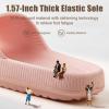 imageATHMILE Cloud Pillow Slippers for Women Men Slide Sandals House Slippers Shower Shoes Thick Sole Comfort Lightweight NonSlip Bathroom Easy to Clean Indoor Outdoor2tender Pink