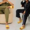 imageATHMILE Cloud Pillow Slippers for Women Men Slide Sandals House Slippers Shower Shoes Thick Sole Comfort Lightweight NonSlip Bathroom Easy to Clean Indoor OutdoorMango Yellow