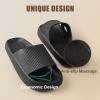 imageATHMILE Cloud Pillow Slippers for Women Men Slide Sandals House Slippers Shower Shoes Thick Sole Comfort Lightweight NonSlip Bathroom Easy to Clean Indoor Outdoor1black