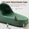 imageATHMILE Cloud Pillow Slippers for Women Men Slide Sandals House Slippers Shower Shoes Thick Sole Comfort Lightweight NonSlip Bathroom Easy to Clean Indoor OutdoorGrass Green