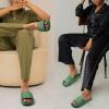 imageATHMILE Cloud Pillow Slippers for Women Men Slide Sandals House Slippers Shower Shoes Thick Sole Comfort Lightweight NonSlip Bathroom Easy to Clean Indoor OutdoorGrass Green