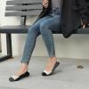 imageATHMILE Womens Flat Ballet Shoes Knit Flat Shoes for Women Round Toe Slip on Women Flats for Dressy Casual Office Work Wedding Comfort SoftBlack  White