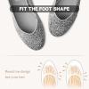 imageATHMILE Womens Flat Ballet Shoes Knit Flat Shoes for Women Round Toe Slip on Women Flats for Dressy Casual Office Work Wedding Comfort SoftCrystal Grey