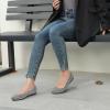 imageATHMILE Womens Flat Ballet Shoes Knit Flat Shoes for Women Round Toe Slip on Women Flats for Dressy Casual Office Work Wedding Comfort SoftCrystal Grey
