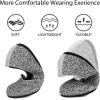imageATHMILE Womens Flat Ballet Shoes Knit Flat Shoes for Women Round Toe Slip on Women Flats for Dressy Casual Office Work Wedding Comfort SoftCrystal Grey