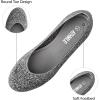 imageATHMILE Womens Flat Ballet Shoes Knit Flat Shoes for Women Round Toe Slip on Women Flats for Dressy Casual Office Work Wedding Comfort SoftCrystal Grey