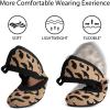 imageATHMILE Womens Flat Ballet Shoes Knit Flat Shoes for Women Round Toe Slip on Women Flats for Dressy Casual Office Work Wedding Comfort SoftLeopard