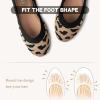 imageATHMILE Womens Flat Ballet Shoes Knit Flat Shoes for Women Round Toe Slip on Women Flats for Dressy Casual Office Work Wedding Comfort SoftLeopard