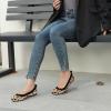 imageATHMILE Womens Flat Ballet Shoes Knit Flat Shoes for Women Round Toe Slip on Women Flats for Dressy Casual Office Work Wedding Comfort SoftLeopard