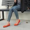imageATHMILE Womens Flat Ballet Shoes Knit Flat Shoes for Women Round Toe Slip on Women Flats for Dressy Casual Office Work Wedding Comfort SoftOrange