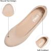 imageATHMILE Womens Flat Ballet Shoes Knit Flat Shoes for Women Round Toe Slip on Women Flats for Dressy Casual Office Work Wedding Comfort SoftPink