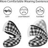 imageATHMILE Womens Flat Ballet Shoes Knit Flat Shoes for Women Round Toe Slip on Women Flats for Dressy Casual Office Work Wedding Comfort SoftTartan