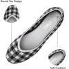 imageATHMILE Womens Flat Ballet Shoes Knit Flat Shoes for Women Round Toe Slip on Women Flats for Dressy Casual Office Work Wedding Comfort SoftTartan
