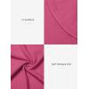 imageATHMILE Womens Long Sleeve Crewneck Ribbed Tops Fitted Stretch Casual Basic T Shirts 2025Hot Pink