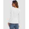 imageATHMILE Womens Long Sleeve Crewneck Ribbed Tops Fitted Stretch Casual Basic T Shirts 2025White