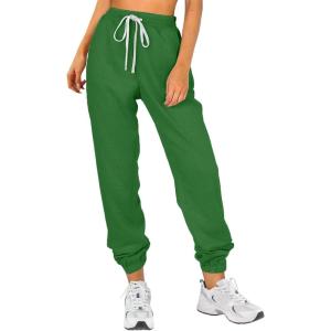 imageATHMILE Baggy Sweatpants for Women with PocketsLounge Womens Pajams PantsWomens Running Joggers Fall Clothes Outfits 2025Grass Green