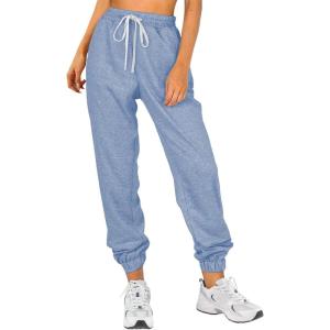 imageATHMILE Baggy Sweatpants for Women with PocketsLounge Womens Pajams PantsWomens Running Joggers Fall Clothes Outfits 2025Light Blue