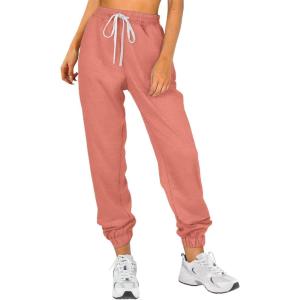 imageATHMILE Baggy Sweatpants for Women with PocketsLounge Womens Pajams PantsWomens Running Joggers Fall Clothes Outfits 2025Orange Pink