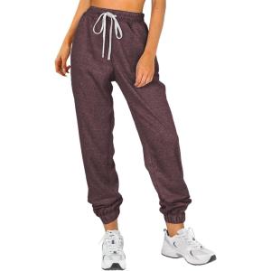 imageATHMILE Baggy Sweatpants for Women with PocketsLounge Womens Pajams PantsWomens Running Joggers Fall Clothes Outfits 2025Wine Red