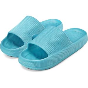 imageATHMILE Cloud Pillow Slippers for Women Men Slide Sandals House Slippers Shower Shoes Thick Sole Comfort Lightweight NonSlip Bathroom Easy to Clean Indoor OutdoorSky Blue