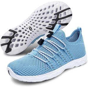 imageATHMILE Water Shoes for Men Women Barefoot Hiking Swim River Shoes Adult Lake Pool Aqua Socks Beach Quick Dry for Hiking Surfing Kayaking Sport Accessories Camping Must HavesA Blue