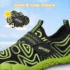 imageATHMILE Kids Water Shoes Boys Girls Water Shoes Quick Dry Barefoot Beach Sports Swim Pool Summer ShoesLittle KidBig KidBlack Green Line
