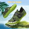 imageATHMILE Kids Water Shoes Boys Girls Water Shoes Quick Dry Barefoot Beach Sports Swim Pool Summer ShoesLittle KidBig KidBlack Green Line