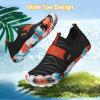 imageATHMILE Kids Water Shoes Boys Girls Water Shoes Quick Dry Barefoot Beach Sports Swim Pool Summer ShoesLittle KidBig KidBlack Orange Ripple