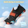 imageATHMILE Kids Water Shoes Boys Girls Water Shoes Quick Dry Barefoot Beach Sports Swim Pool Summer ShoesLittle KidBig KidBlack Orange Ripple