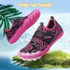 imageATHMILE Kids Water Shoes Boys Girls Water Shoes Quick Dry Barefoot Beach Sports Swim Pool Summer ShoesLittle KidBig KidBlack Pink Line