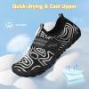imageATHMILE Kids Water Shoes Boys Girls Water Shoes Quick Dry Barefoot Beach Sports Swim Pool Summer ShoesLittle KidBig KidBlack White Line