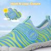 imageATHMILE Kids Water Shoes Boys Girls Water Shoes Quick Dry Barefoot Beach Sports Swim Pool Summer ShoesLittle KidBig KidBlue Green Ripple