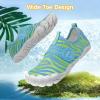 imageATHMILE Kids Water Shoes Boys Girls Water Shoes Quick Dry Barefoot Beach Sports Swim Pool Summer ShoesLittle KidBig KidBlue Green Ripple