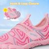 imageATHMILE Kids Water Shoes Boys Girls Water Shoes Quick Dry Barefoot Beach Sports Swim Pool Summer ShoesLittle KidBig KidPink Line
