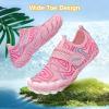 imageATHMILE Kids Water Shoes Boys Girls Water Shoes Quick Dry Barefoot Beach Sports Swim Pool Summer ShoesLittle KidBig KidPink Line