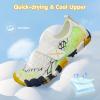 imageATHMILE Kids Water Shoes Boys Girls Water Shoes Quick Dry Barefoot Beach Sports Swim Pool Summer ShoesLittle KidBig KidWhite Cobweb