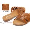 imageATHMILE Sandals for Women 2024 Womens Sandals Dressy Summer Flats Sandals Women Slides Sandals for Party Wedding BeachBrown