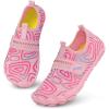 imageATHMILE Kids Water Shoes Boys Girls Water Shoes Quick Dry Barefoot Beach Sports Swim Pool Summer ShoesLittle KidBig KidPink Line