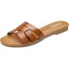 imageATHMILE Sandals for Women 2024 Womens Sandals Dressy Summer Flats Sandals Women Slides Sandals for Party Wedding BeachBrown